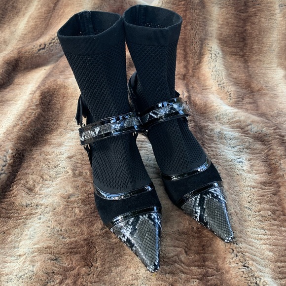 Jeffrey Campbell Abate Fishnet Booties - Picture 1 of 13